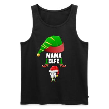 Baby & Mama Elfe Schwangerschaft Verkünden - Männer Premium Bio Tank Top - Schwarz - Vorne - AI Model Male 178 light (178cm)