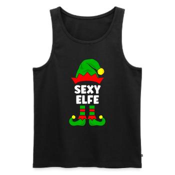 Sexy Elf Weihnachtsoutfit Familie Partnerlook - Männer Premium Bio Tank Top - Schwarz - Vorne - Michal (187cm)