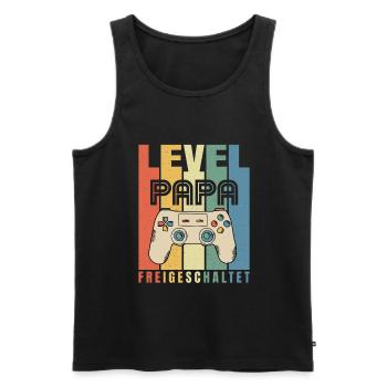 Schwangerschaft Verkünden Papa Baby Großeltern - Männer Premium Bio Tank Top - Schwarz - Vorne - AI Model Male 178 light (178cm)