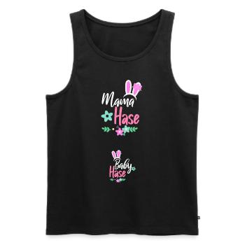 Ostern Schwanger Outfit Ankündigen Großeltern - Männer Premium Bio Tank Top - Schwarz - Vorne - Michal (187cm)