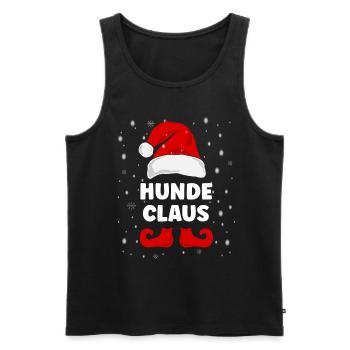 Hunde Claus Weihnachtsoutfit Familie Partnerlook - Männer Premium Bio Tank Top - Schwarz - Vorne - Michal (187cm)