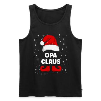Opa Claus Weihnachtsoutfit Familie Partnerlook - Männer Premium Bio Tank Top - Schwarz - Vorne - Michal (187cm)