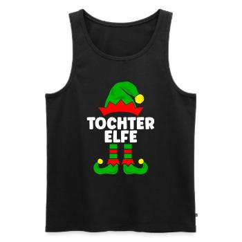 Tochter Elfe Weihnachtsoutfit Familie Partnerlook - Männer Premium Bio Tank Top - Schwarz - Vorne - Michal (187cm)