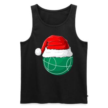 Weihnachten Weihnachtsmannmütze Weihnachts Boccia - Männer Premium Bio Tank Top - Schwarz - Vorne - Michal (187cm)