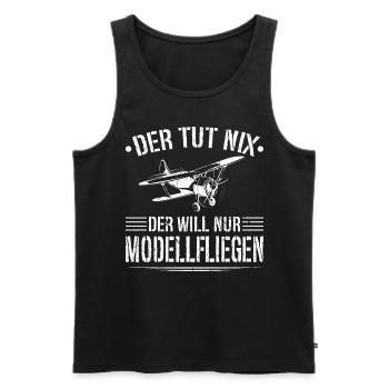 Der Tut Nix Modellfliegen Modellbau Modellflieger - Männer Premium Bio Tank Top - Schwarz - Vorne - AI Model Male 178 light (178cm)