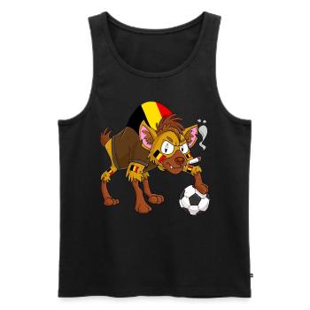 Hyäne Fan Belgien - Männer Premium Bio Tank Top - Schwarz - Vorne - Michal (187cm)