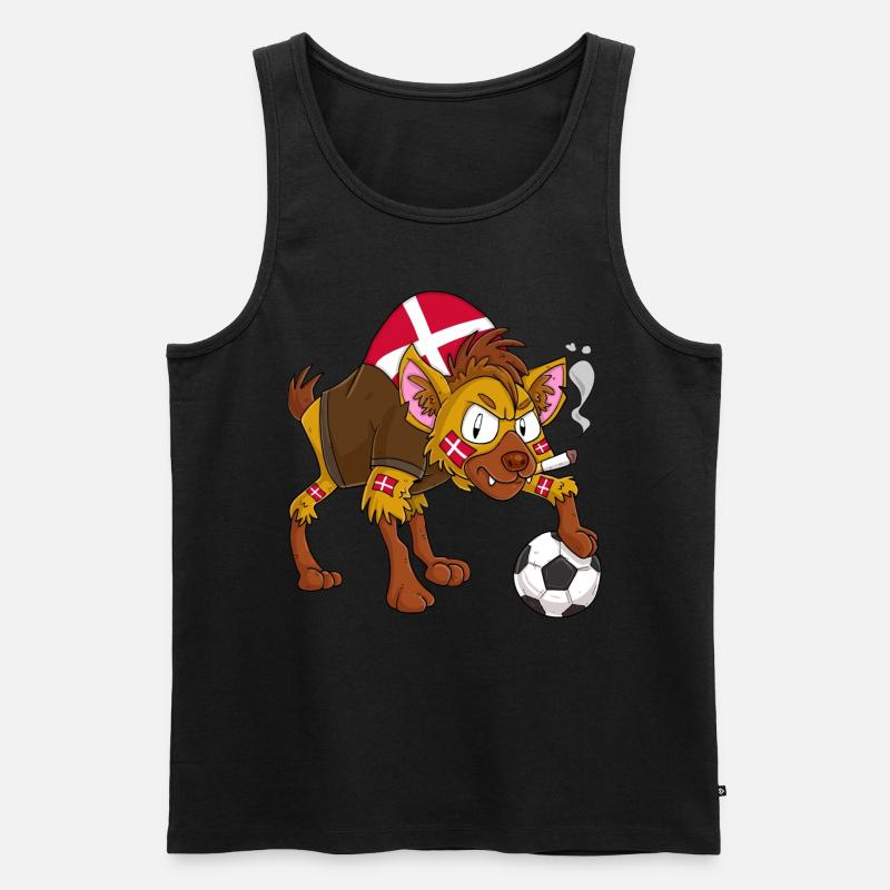 Hyäne Fan Dänemark - Männer Premium Bio Tank Top - Schwarz