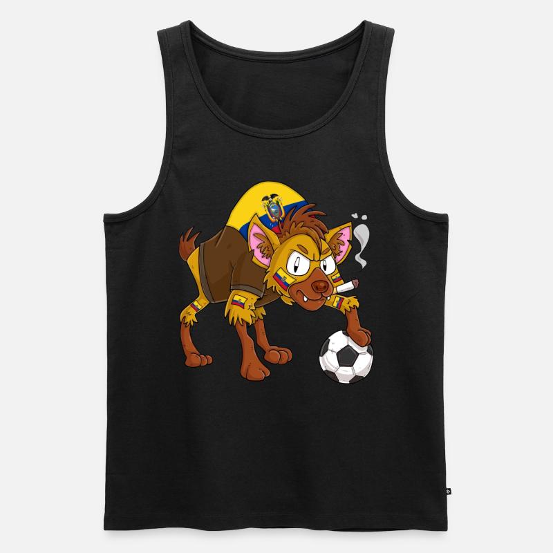 Hyäne Fan Ecuador - Männer Premium Bio Tank Top - Schwarz