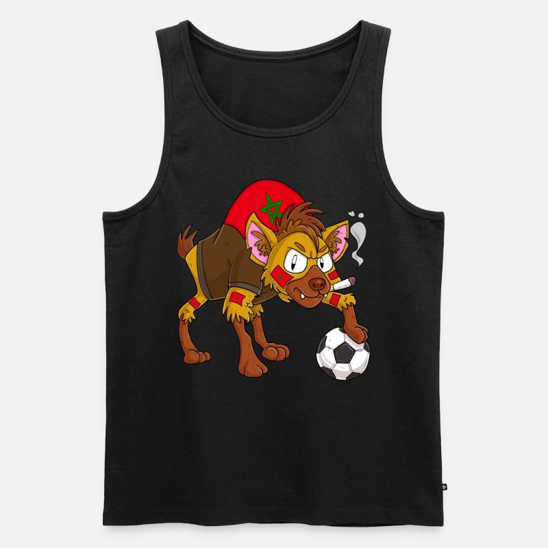 Hyäne Fan Marokko - Männer Premium Bio Tank Top - Schwarz