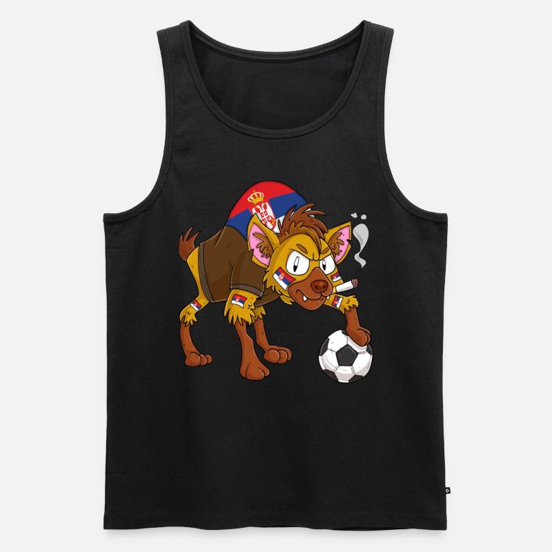 Hyäne Fan Serbien - Männer Premium Bio Tank Top - Schwarz