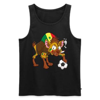 Hyäne Fan Senegal - Männer Premium Bio Tank Top - Schwarz - Vorne - Michal (187cm)