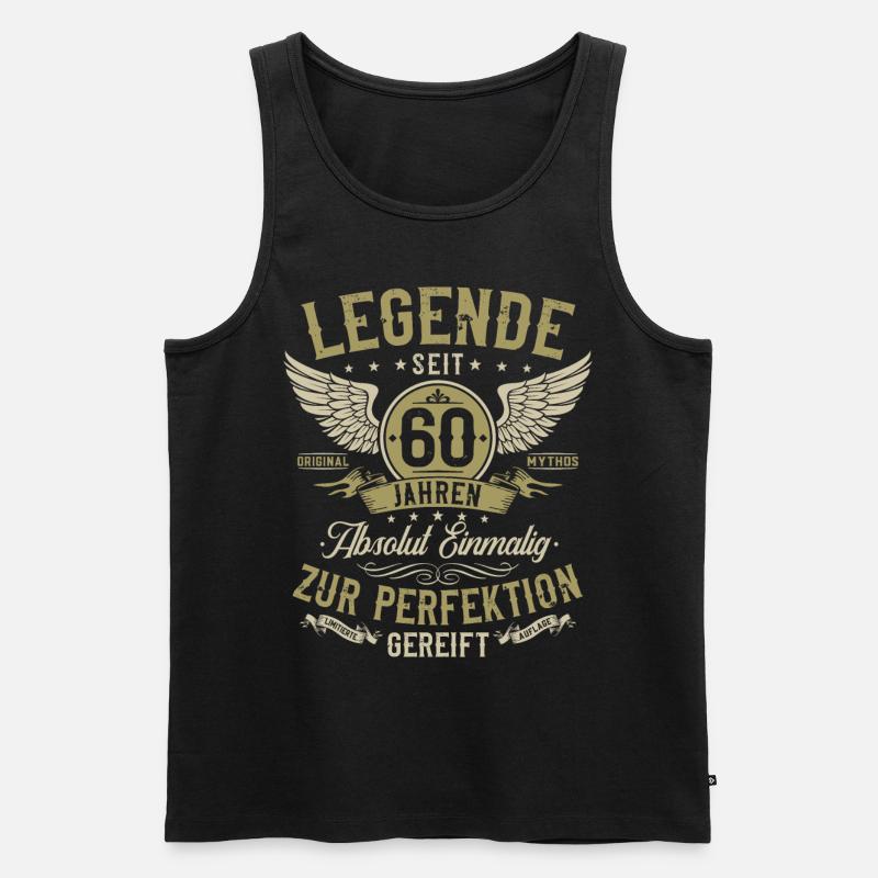 60 Geburtstag Geschenk - Legende seit 60 Jahren - Männer Premium Bio Tank Top - Schwarz