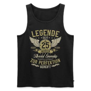 25 Geburtstag Geschenk - Legende seit 25 Jahren - Männer Premium Bio Tank Top - Schwarz - Vorne - Michal (187cm)