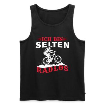 I Am Wheelless Bike Design for Cyclists - Men's Premium Organic Tank Top - black - Front - AI Model Male 178 light (178cm)