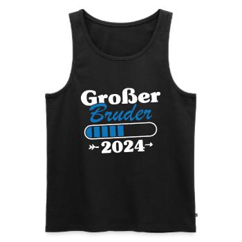 Großer Bruder Loading 2024 - Männer Premium Bio Tank Top - Schwarz - Vorne - AI Model Male 178 light (178cm)