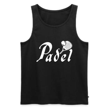 Padel Fun Padel Spieler Padelist - Männer Premium Bio Tank Top - Schwarz - Vorne - AI Model Male 178 light (178cm)