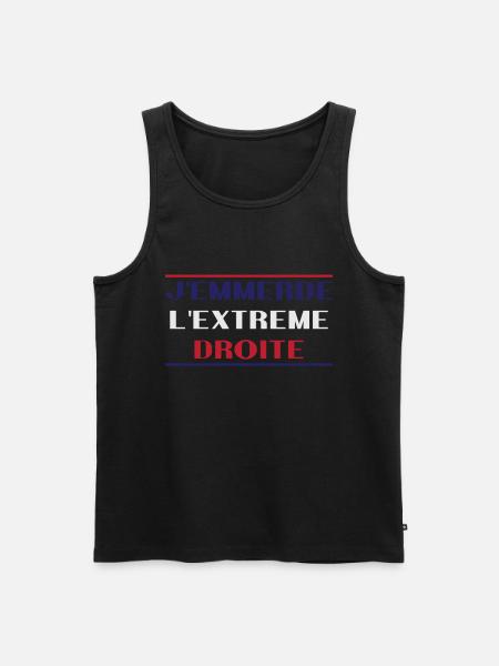 J'emmerde l'extreme droite - Débardeur bio Premium Homme - noir
