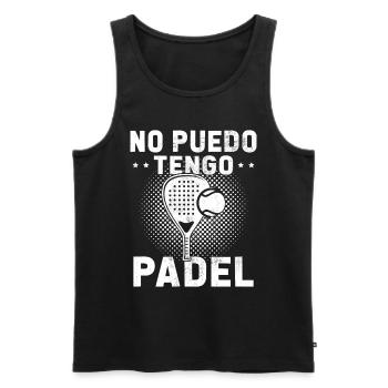 Ich kann Padel Gift Padelist nicht haben - Männer Premium Bio Tank Top - Schwarz - Vorne - Michal (187cm)