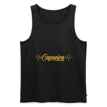 Capoeira - Men's Premium Organic Tank Top - black - Front - Michal (187cm)