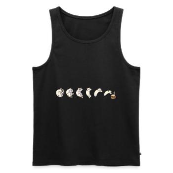Cat, Hunger, Mouse, Burger, Fast Food, Kid - Men's Premium Organic Tank Top - black - Front - AI Model Male 178 light (178cm)