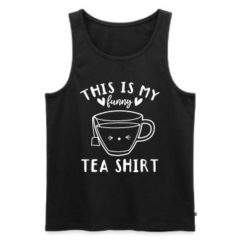 Tea Lover Funny Tea - Das ist mein lustiges Tee-Sh - Männer Premium Bio Tank Top - Schwarz - Vorne - Michal (187cm)