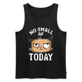 Cat Meme Cat Lovers Je ne parle pas de quoi aujourd’hui - Débardeur bio Premium Homme - noir - Devant - AI Model Male 178 light (178cm)