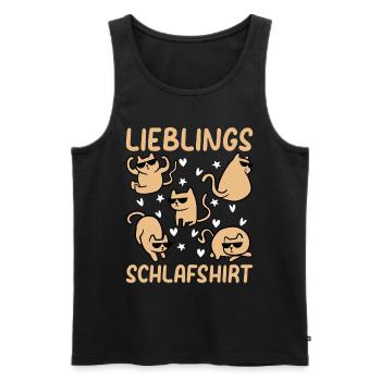 Katzen Schlafshirt Lieblings Schlafshirt Katzen - Männer Premium Bio Tank Top - Schwarz - Vorne - Michal (187cm)