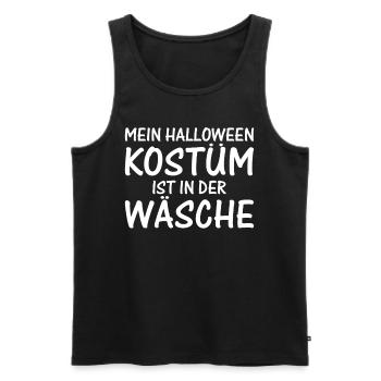 Halloween Lustig I Mein Halloween Kostüm ist in d - Männer Premium Bio Tank Top - Schwarz - Vorne - Michal (187cm)