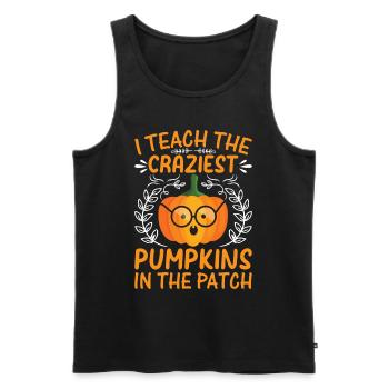 Teacher I Teach The Craziest Pumpkins In The Patch - Männer Premium Bio Tank Top - Schwarz - Vorne - Michal (187cm)