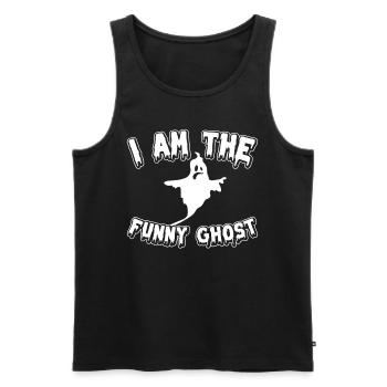 Halloween I Am The Funny Ghost - Halloween Ghost - Men's Premium Organic Tank Top - black - Front - Michal (187cm)
