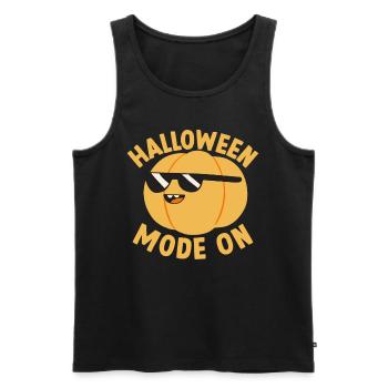 Halloween Citrouille Halloween Fête Halloween Mode O - Débardeur bio Premium Homme - noir - Devant - Michal (187cm)