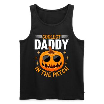 Halloween Coolest Daddy in the Patch I Daddy Pumpk - Men's Premium Organic Tank Top - black - Front - Michal (187cm)