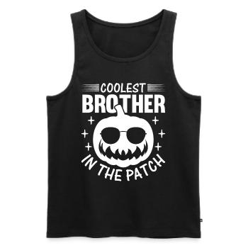 Halloween - Coolest Brother in the Patch I Brother - Men's Premium Organic Tank Top - black - Front - Michal (187cm)