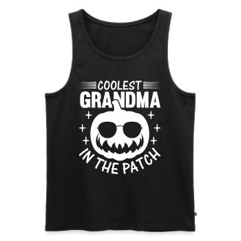 Halloween La grand-mère la plus cool dans le Patch I Grandma P - Débardeur bio Premium Homme - noir - Devant - Michal (187cm)