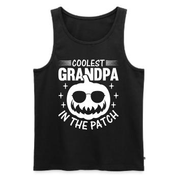 Halloween Coolest Grandpa dans le Patch I Grandpa P - Débardeur bio Premium Homme - noir - Devant - Michal (187cm)