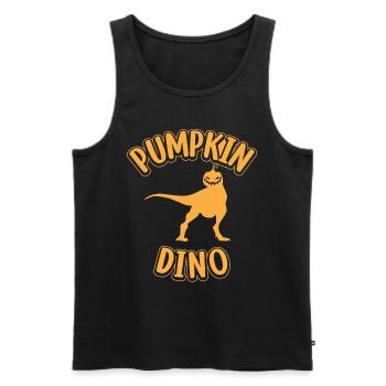 Halloween Dinosaur with Pumpkin I Funny Pumpkin Di - Men's Premium Organic Tank Top - black - Front - AI Model Male 178 light (178cm)