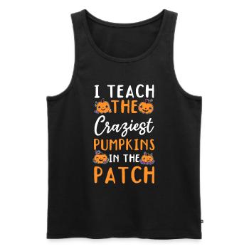 I Teach The Craziest Pumpkins In The Patch Teacher - Männer Premium Bio Tank Top - Schwarz - Vorne - Michal (187cm)