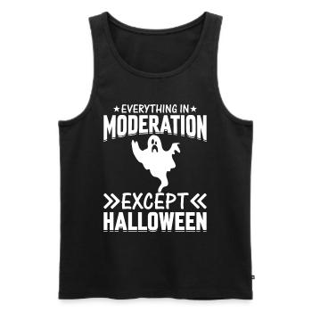 Halloween - Everything In Moderation Except Hallow - Männer Premium Bio Tank Top - Schwarz - Vorne - Michal (187cm)