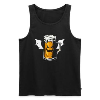 Halloween Beer Vampire I Funny Halloween Vampire - Men's Premium Organic Tank Top - black - Front - Michal (187cm)