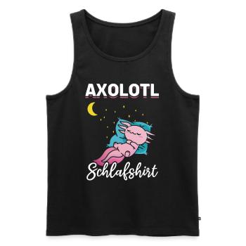 Axolotl Schlafshirt Axolotl Kawaii Cute Axolotl - Männer Premium Bio Tank Top - Schwarz - Vorne - Michal (187cm)