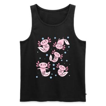 Axolotl Many Axolotls Cute Axolotl Lover Axolotls - Men's Premium Organic Tank Top - black - Front - Michal (187cm)