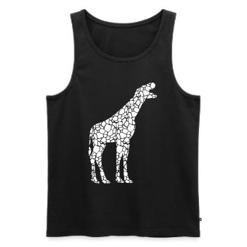 Giraffe Dino Funny Giraffe With Dinosaur Head - Fu - Men's Premium Organic Tank Top - black - Front - AI Model Male 178 light (178cm)