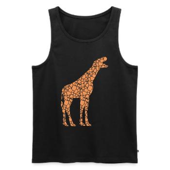 Funny Giraffe Dinosaur Giraffe With Dino Head Funn - Men's Premium Organic Tank Top - black - Front - AI Model Male 178 light (178cm)
