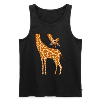 Funny Giraffe Zoo Animal Giraffe Lover Zoo Giraffe - Men's Premium Organic Tank Top - black - Front - AI Model Male 178 light (178cm)