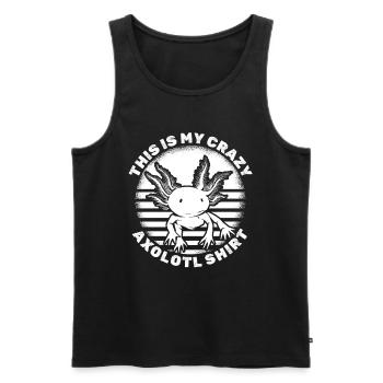 Axolotl - C’est ma folle chemise Axolotl Axolotl - Débardeur bio Premium Homme - noir - Devant - Michal (187cm)