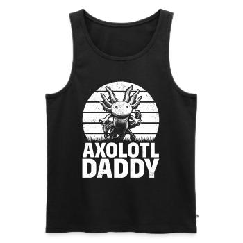 Axolotl Papa Axolotl Kawaii Axolotl Amoureux - Débardeur bio Premium Homme - noir - Devant - Michal (187cm)