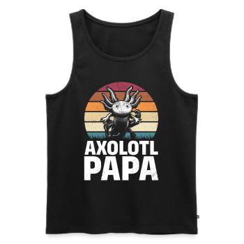 Axolotl Papa Kawaii Axolotl Lover Funny Axolotl - Men's Premium Organic Tank Top - black - Front - Michal (187cm)