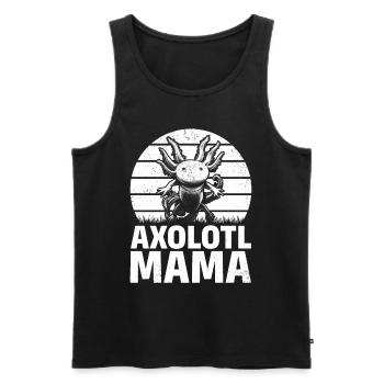 Kawaii Axolotl Mama Axolotl Lover Mama Axolotl - Men's Premium Organic Tank Top - black - Front - Michal (187cm)