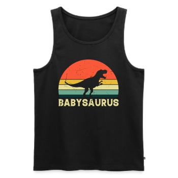 Bébé Saurus Nouveau-né Bébé Dinosaure Mignon Bébé Dino B - Débardeur bio Premium Homme - noir - Devant - Michal (187cm)