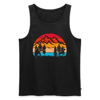 6 Hunting Deer Hunting Season - Hunter - Männer Premium Bio Tank Top - Schwarz - Vorne - Michal (187cm)